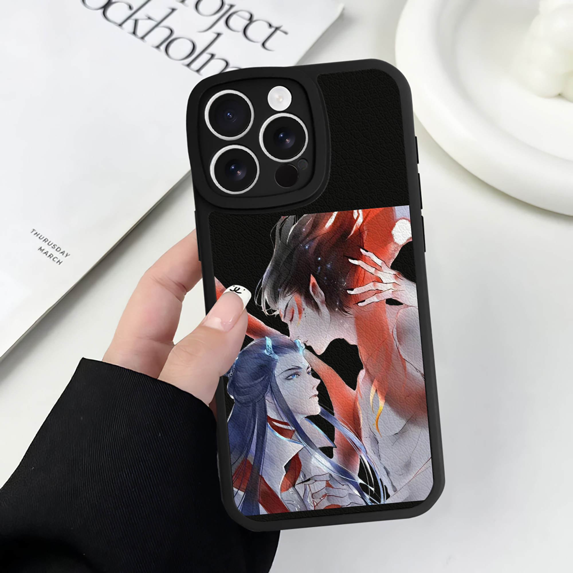 （画像用） Ne Zha 2 ナタ 魔童の大暴れ 【iPhone 16シリーズ対応】シリコンスマホケース（レザー調） 材質：シリコン